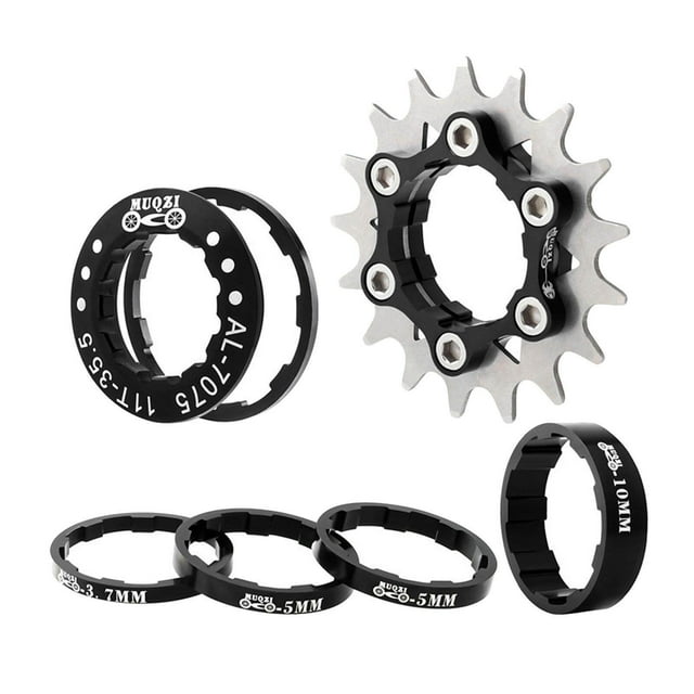 Xingzhi Single 1 Speed Cassette Cog Fixed Gear Conversion Set for 7-10s Hubs Black