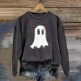 thumbnail image 2 of Arlun,Halloween Chandails en Molleton Citrouille 2025 Mode Automne Femmes Grande Taille Chandails à Lettres Imprimées Hauts Coupe Ample Confortable Col Rond Manches Longues Manteau Hauts Sans Capuche Gris2 S, 2 of 3