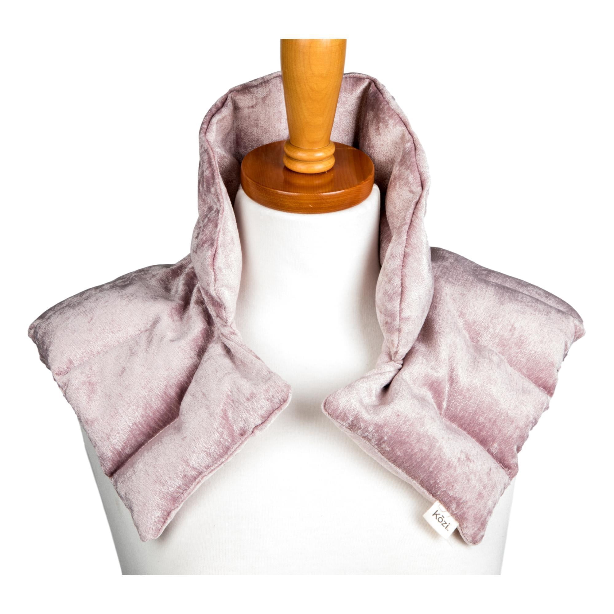 Kozi |  Herbal Aromatherapy Neck & Shoulder Plush Wrap | Embrace Soothing Warmth and Cooling Therapy for Ultimate Muscle Pain and Tension Relief | Blush