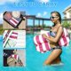 thumbnail image 5 of Hamaca inflable de agua, (rosa) Hamaca flotante 4 en 1 Hamaca inflable Piscina Cama flotante Hamaca inflable con portavasos inflable, para verano, fiesta, piscina, 5 of 5