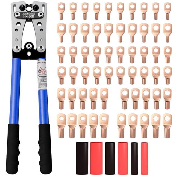 Kit de herramientas para prensar terminales de cables de batería Sanuke AWG 8-1/0