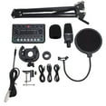 thumbnail image 1 of Condenser Mic Live Sound Card Kit, Excellent Sound 1200mAh Podcast Microphone Bundle  for Streaming, 1 of 7