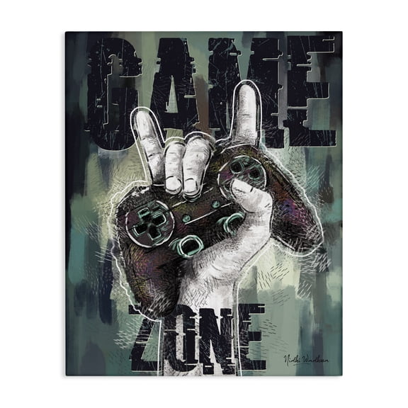 Stupell Industries Eclectic Game Zone Controller Canvas Art, 16 x 20, by Nidhi Wadhwa