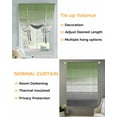 thumbnail image 3 of Sage Green Gray Tie Up Curtains for Window, Thermal Insulated Balloon Shade Adjustable Rod Pocket Curtains Valance Panels for Kitchen Bathroom Cafe 42 x 45 Vintage Country Ombre Chic Wooden Grain, 3 of 6