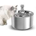 thumbnail image 1 of Cat Water Fountain, Stainless Steel, 2l, Ultra-quiet, Pet Drinking Fountain With, Usb Powered Water Dispenser For Cats And Dogs--eu Regulation-xinhan, 1 of 3