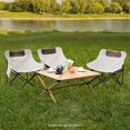 thumbnail image 5 of Camping Stool Small Retractable Folding Chair Foot Rest Stainless Steel Compact Lightweight Backpacking Stool With Carry Bag 12.6x12.6x13.8 Inches, 5 of 5