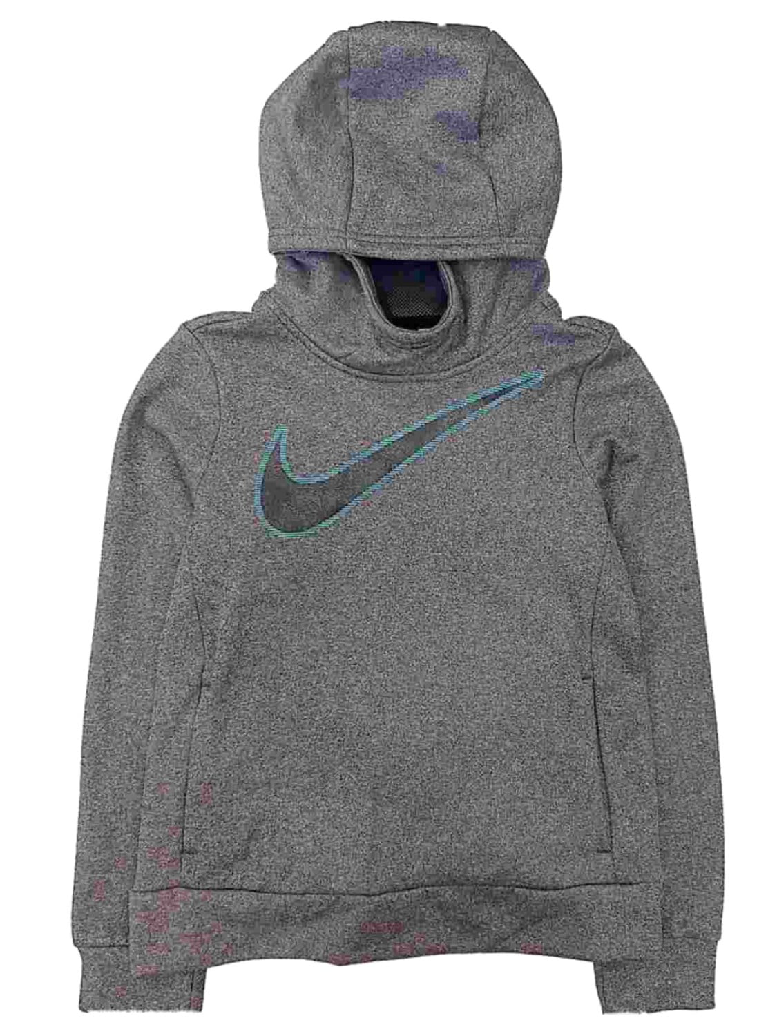 Nike Girls Gray Aqua Blue Sweatshirt Jacket Dri-fit Medium - Walmart.com