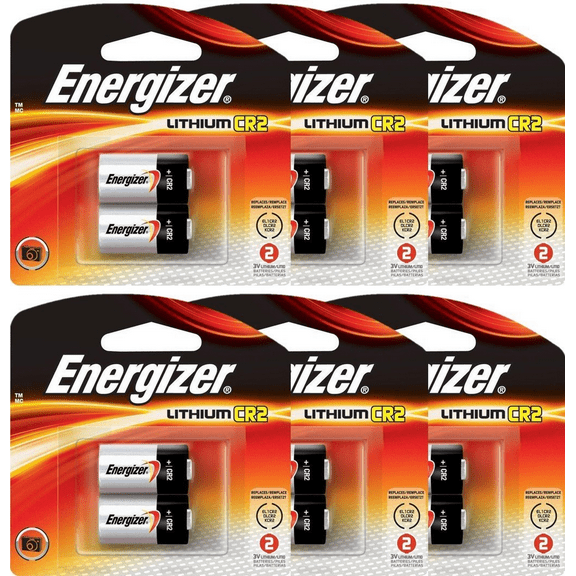 12 Energizer CR2 3-Volt 3V Lithium Photo Batteries (6x2)