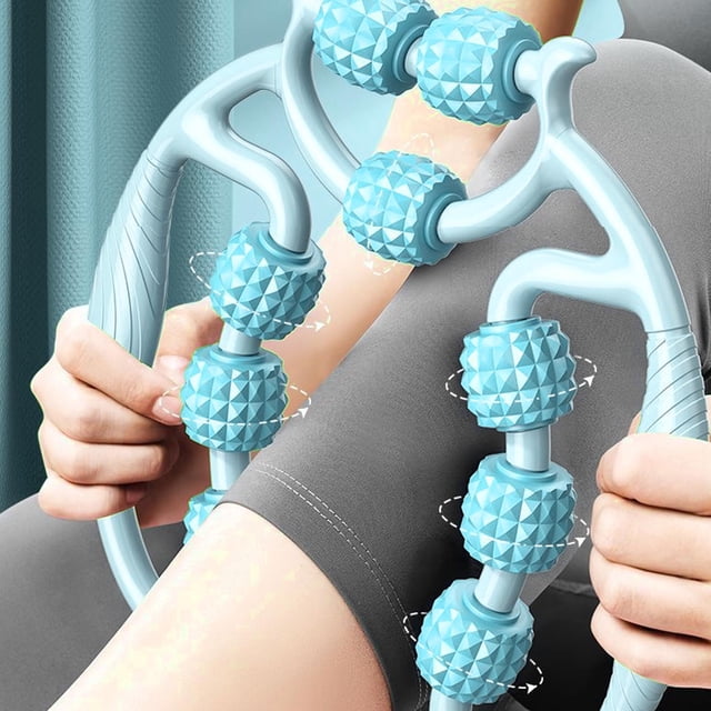 Rodillo Muscular De 9 Ruedas, Masajeador De Piernas De 360 grados Con Material ABS Para Masaje De Pantorrilla, Relajación Muscular, Adelgazamiento De Forma De Pierna