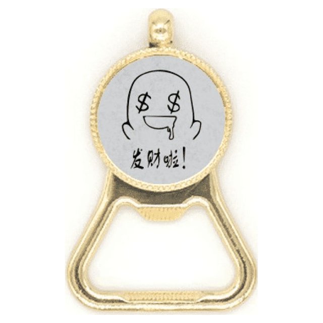 Make Fortune Noir Mignon Chat Visage Ouvre-Bouteille en Acier Inoxydable Porte-Clés