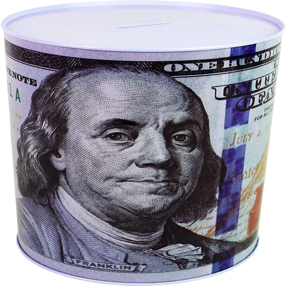 Lot of 20 $100 Dollar Bill Piggy Bank Coin Money Saving Can Benjamin Franklin 