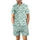 thumbnail image 1 of Camisa de algodón de manga corta para hombre, pantalones cortos, informal, hawaiano, traje de dos piezas Pompotops oipoqjl35540, 1 of 2