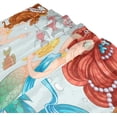 thumbnail image 3 of Coolnut Mermaid Princess Bath Shower Curtain Liners 60x72in 100% Polyester Waterproof Bath Curtain with Hooks, 3 of 5