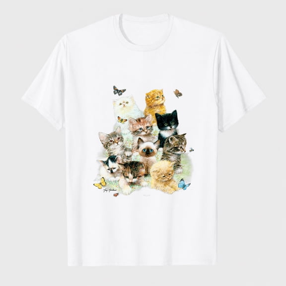 10 Kittens Unisex T Shirt | Premium, Hand-Dyed | Cat Graphic Tee