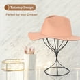 thumbnail image 5 of Metal Hat Display Stand 2 Pack Tabletop Wig Rack Modern Closet Holder for Baseball Cap, Fedora Hat, Cowboy Hat  Black, 5 of 6