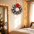 thumbnail image 6 of Dmlowu Christmas Wreath for Front Door, Artificial Wreaths for Front Door Wall Window, Christmas Decorations Indoor Ourdoor, 6 of 8