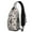 White Christmas Truck, variant on Sling Backpack,White Christmas Truck and Tree Pattern Crossbody Bag with Water Bottle Holder,Waterproof Sling Bag for Men/Women with Chest Phone Holder for Hiking,Travel
