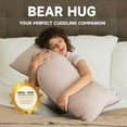 thumbnail image 3 of Pharmedoc Body Pillow - Memory Foam Pillow - Maternity and Pregnancy Pillows for Sleeping - Side Sleeper Pillow - Shredded Memory Foam - Pregnancy Must Haves - Mocha with Piping, 3 of 7