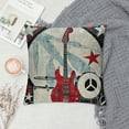 thumbnail image 2 of GOSMITH Throw Pillow Covers Electric Guitar Music Microphone Decorative Pillow Cases Modern Home Decor Square Pillowcases White, 2 of 5