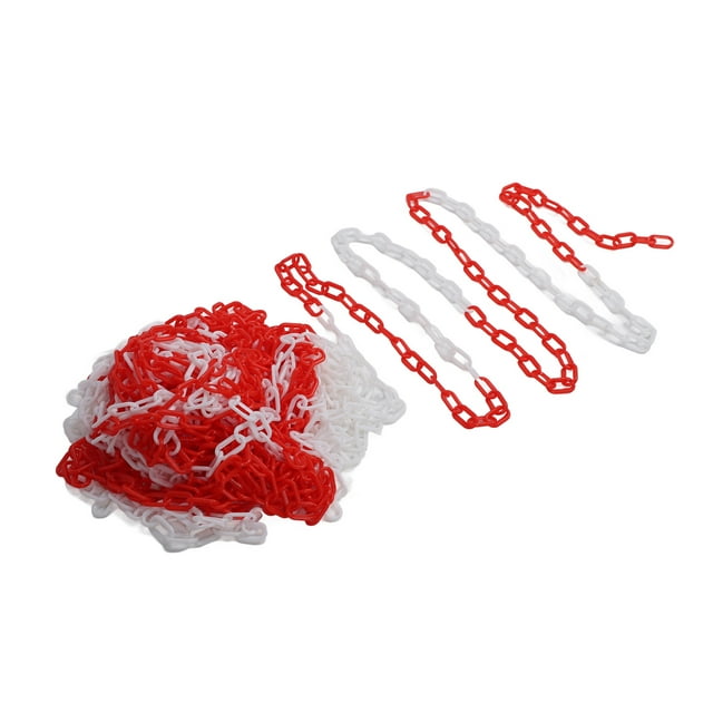 Traffic Chains, Plastic Barrier Chain 6mm Diameter ABS 25m Long Barriers Links For Gardens Parking Lots Road Control