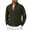 thumbnail image 2 of IAJDKMEK Men's Casual Utility Jacket - Winter Workwear Style, Zip-Up with Pockets, Comfortable Jackets for Men Everyday,Army Green L, 2 of 5
