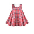 thumbnail image 5 of Girls Dress Red Plaid Stand Collar Vintage Pearl Button Long Sleeve 12 Years, 5 of 6