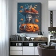thumbnail image 4 of Gaeub Modern Style Pumpkin Witch Print Canvas Wall Art for Bathrooms Bedroom,Wall Decor,Framed Artwork for Wall,Modern Wall Decorations Prints Picture,Home Decor Wall Pictures 30" x 40", 4 of 8