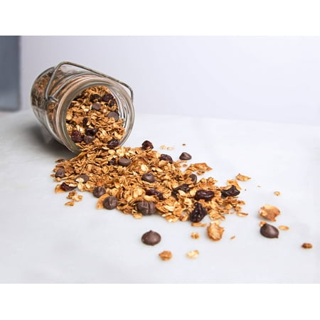 Dark Chocolate Cherry Breakfast and Snack Granola: Oats, Chocolate, Dried Cherries, and Cinnamon