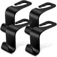 FVSA 4 Pack Seat Headrest Hooks for Car, Auto Seat Purse Holder Hangers