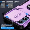 thumbnail image 6 of Allytech Rugged Case for MOTO G pure, [Slide Camera Cover] [360° Rotating Kickstand] [Military Protection] [Magnetic Car Mount] Non-Slip Anti-Scratch Shockproof Heavy Duty Case - Purple, 6 of 8