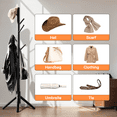 thumbnail image 5 of Coat Rack Stand with 3 Height Options and 8 Hooks Wooden Freestanding Coat Rack for Home, Office, Entryway, Hallway, 5 of 8
