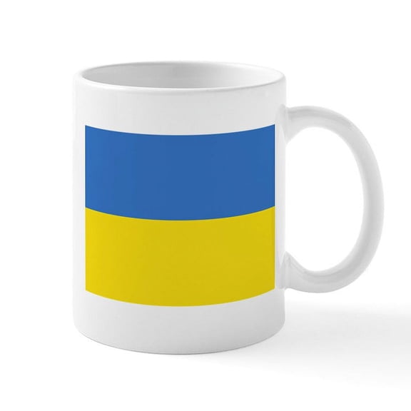 CafePress - Ukraine Flag Mugs - 11 oz Ceramic Mug - Novelty Coffee Tea Cup