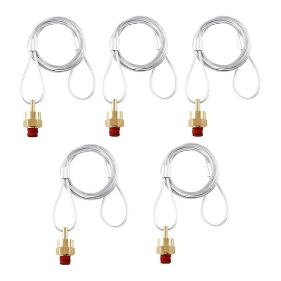 5PCS Air Tank Drain Valve Plug Connector with 60inch Cable, Air Compressor Drain Valve Cable for Semi Trucks A