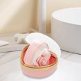 thumbnail image 3 of OIUR Heart Shape Ring Box Preserved Flower Rose Ring Case Velvet Interior Jewelry Gift Box for Wedding Anniversary, 3 of 7