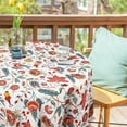 thumbnail image 3 of Indian Flowers Outdoor Tablecloth with Umbrella Hole for Round Table, Waterproof Indian Print Patio Table Cloth with Zipper - 60 x 60 inches, 3 of 6