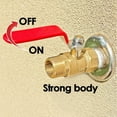 thumbnail image 2 of Garden Hose Shut Off Valve Ball Valve 3/4" GHT Water Hose Shut Turn Off Valve Heavy Duty Hose On Off Valve Brass Shut Off Valve Hose Ball Valve 1Pc Long Handle, 2 of 6