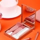 thumbnail image 3 of Juego de brochas de maquillaje de viaje fácil de llevar, kit de 5 brochas cosméticas pequeñas y completas con espejo, 3 of 5
