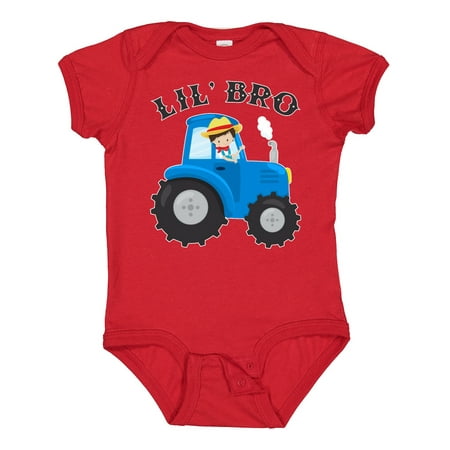 

Inktastic Farmer Tractor Little Bro Gift Baby Boy Bodysuit