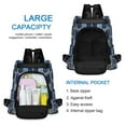thumbnail image 6 of FORMRS Women's Travel Backpack Purse Anti-Theft Hidden Pockets Casual Shoulder Bag, Blue Hexagon Pattern, 6 of 7