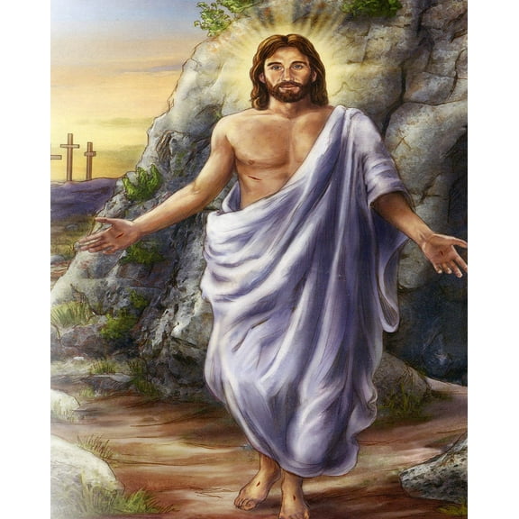 Catholic print picture - Jesus Rises from Dead N - 8" x 10" ready to be framed