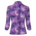 thumbnail image 4 of Chaquetas de traje de lentejuelas Damas Halloween Lindo animados Estampado Moda Exquisita,blazer moda（Morado， S), 4 of 5