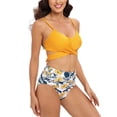thumbnail image 5 of Valcatch Women Bikini Swimsuit Front Cross Lace Up Two Piece Tankini Bathing Suits, 5 of 7