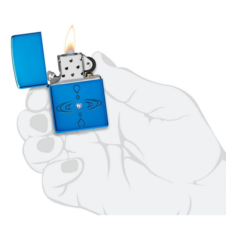 Zippo 48918 Simple Water Drop Refillable and Windproof Lighter