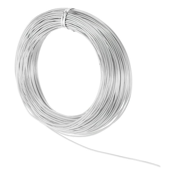 Uxcell 17 Gauge 1.2mm Aluminum Wire, 100 Feet Bendable Metal Craft Armature Wire, Silver Tone