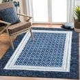 thumbnail image 4 of Tzou Modern Bordered Hallway Rugs Indoor, 5x7 Boho Living Room Non-Slip Washable Ultra-thin Soft Carpet Washable Rugs for Bedroom Dining Room(Blue), 4 of 7