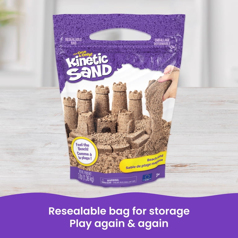 Kinetic Sand 3lb Beach Play Sand, Moldable Sensory photo 6