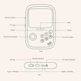 thumbnail image 2 of Consola de juegos portátil de 3,2 pulgadas, arcade retro recargable por USB para uno o dos jugadores, 2 of 7