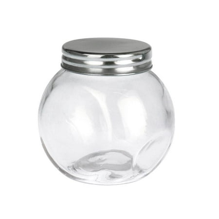 16 Candy Jars - Clear Glass Candy Jar with Silver Lid, 3-Inch