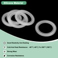 thumbnail image 2 of Uxcell 4-Pack Silicone O-Rings Gasket 1.4 in/35.6mm O-Rings Seal Gasket Fits for OD 2 in/50.5mm Sanitary Pipe Weld Ferrule White, 2 of 6
