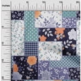 thumbnail image 2 of oneOone Viscose Jersey Dark Navy Blue Fabric Asian Floral Mix Patch Craft Projects Decor Fabric Printed By The Yard 60 Inch Wide, 2 of 4